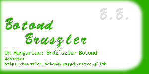 botond bruszler business card